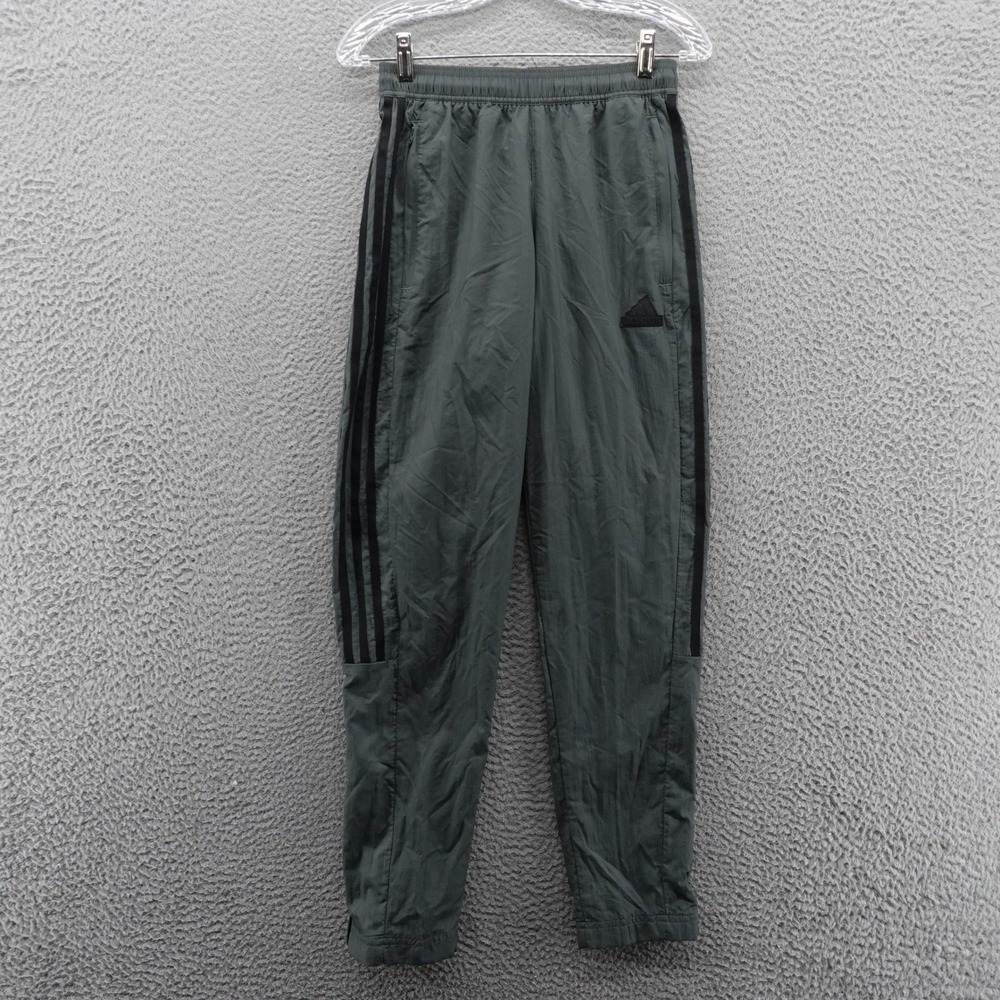 Adidas Men Tiro Woven Track Pants XS Legend Ivy Green Black Stripes Athletic NEW